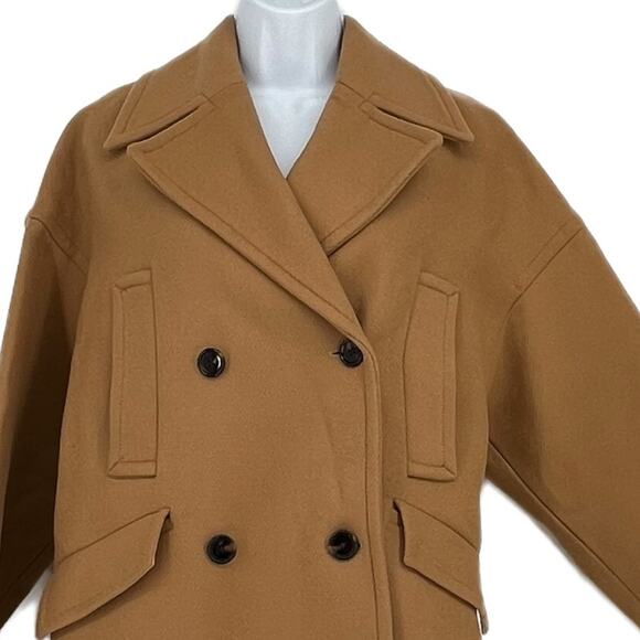Mango MNG Woman's Croquette Coat in Camel Size Small - Picture 2 of 9